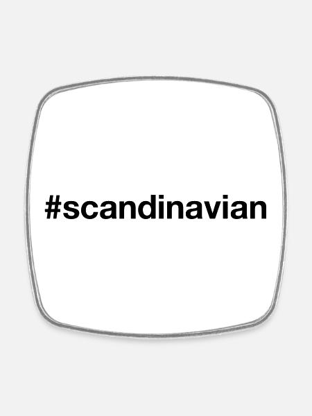 SCANDINAVIA Hashtag Sono scandinavo - Firkantet køleskabsmagnet - hvid