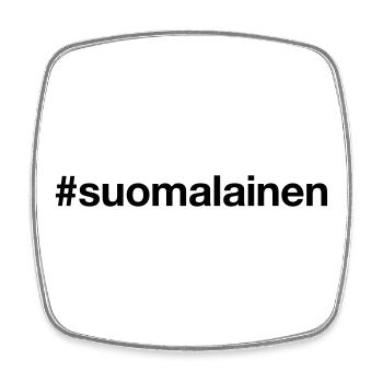 SUOMALAINEN Hashtag Ich bin Finne Finnland - Viereckiger Kühlschrankmagnet - Weiß - Vorne