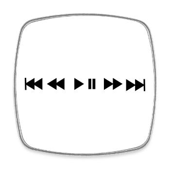 Musik - Viereckiger Kühlschrankmagnet - Weiß - Vorne
