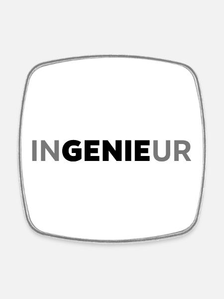 InGENIEur - Viereckiger Kühlschrankmagnet - Weiß