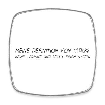 Definition von Glück - Viereckiger Kühlschrankmagnet - Weiß - Vorne