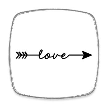 love Pfeil Trend Geschenk Liebe verliebt - Viereckiger Kühlschrankmagnet - Weiß - Vorne