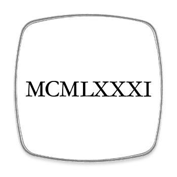 MCMLXXXI Jahrgang 1981 Geburtstag - Viereckiger Kühlschrankmagnet - Weiß - Vorne