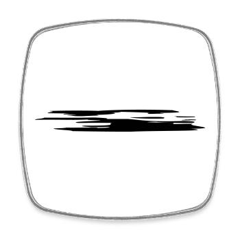 Klecks Strich Streifen Marker TOP (Vectorgraphic) - Viereckiger Kühlschrankmagnet - Weiß - Vorne