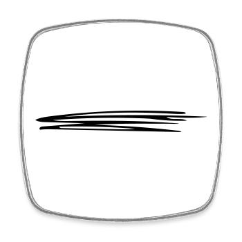 Linien schwungvoll | Vectorgraphic = Change Colors - Viereckiger Kühlschrankmagnet - Weiß - Vorne