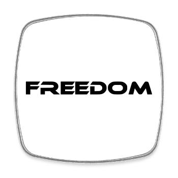 freedom schriftzug - Viereckiger Kühlschrankmagnet - Weiß - Vorne