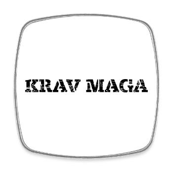 Krav Maga - Viereckiger Kühlschrankmagnet - Weiß - Vorne