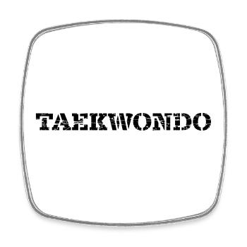 Taekwondo - Viereckiger Kühlschrankmagnet - Weiß - Vorne