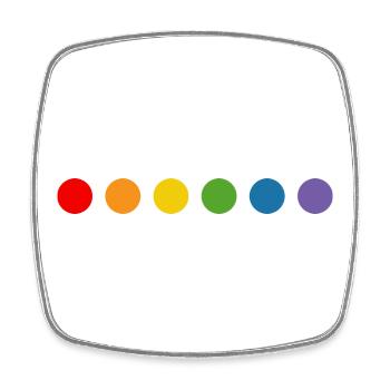 boules arc-en-ciel LGBT lgbtqi queer lgbt csd tshirt - Magnet carré - blanc - Devant