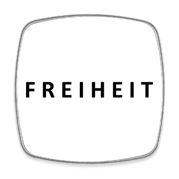 FREIHEIT - Viereckiger Kühlschrankmagnet - Weiß - Vorne