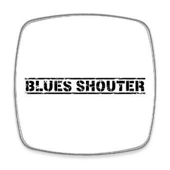 Crieur de blues - Magnet carré - blanc - Devant