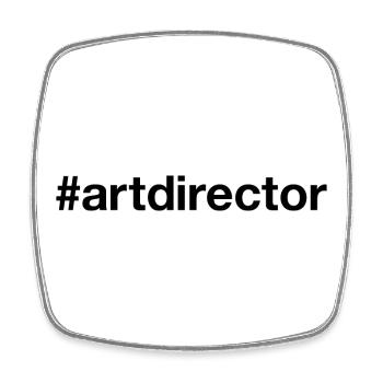 ART DIRECTOR Hashtag - Viereckiger Kühlschrankmagnet - Weiß - Vorne