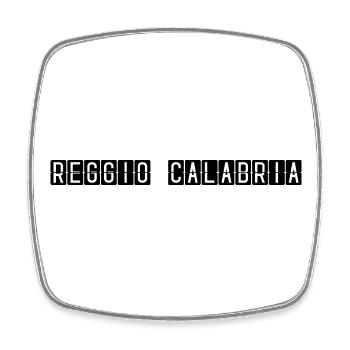 Panneau de l’aéroport de Reggio calabria - Magnet carré - blanc - Devant
