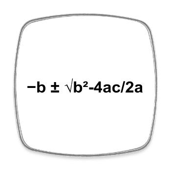 Formule mathématique de l’équation carrée - Magnet carré - blanc - Devant