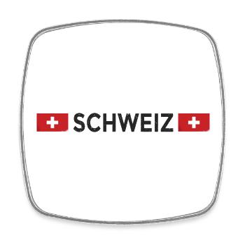 Swiss Soccer Football Fan Switzerland Flag Suisse - Square fridge magnet - white - Front