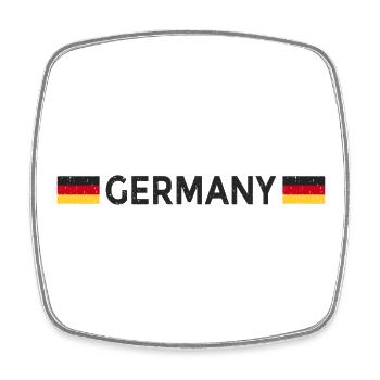 Maillot de football allemand Drapeau allemand - Magnet carré - blanc - Devant