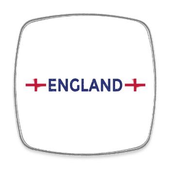 Maillot de football de l’Angleterre Drapeau anglais - Magnet carré - blanc - Devant