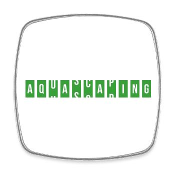 Aquascaping Fish Keeping Rolling Text - Viereckiger Kühlschrankmagnet - Weiß - Vorne