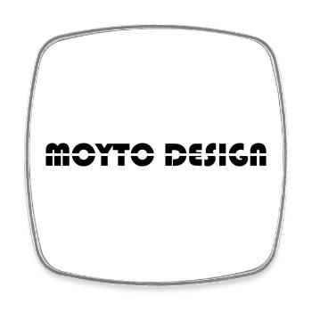 MOYTO DESIGN STYLE 3 - Magnet carré - blanc - Devant