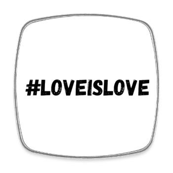 Love is Love - Square fridge magnet - white - Front