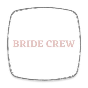 Équipage de la mariée - Magnet carré - blanc - Devant