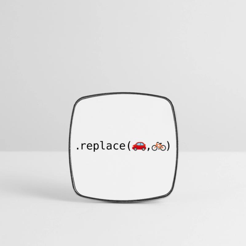 Replace cars with bikes; Python edition Square fridge magnet
