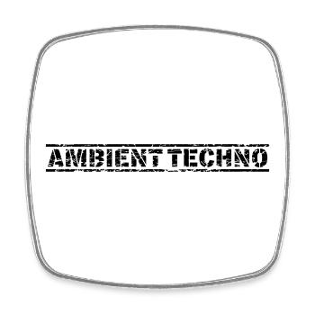 Ambient Techno - Viereckiger Kühlschrankmagnet - Weiß - Vorne