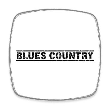 Blues Country - Viereckiger Kühlschrankmagnet - Weiß - Vorne