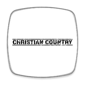 Christian Country - Viereckiger Kühlschrankmagnet - Weiß - Vorne
