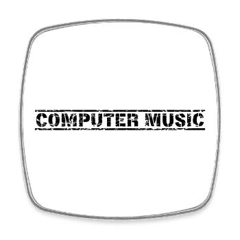Computer Music - Viereckiger Kühlschrankmagnet - Weiß - Vorne