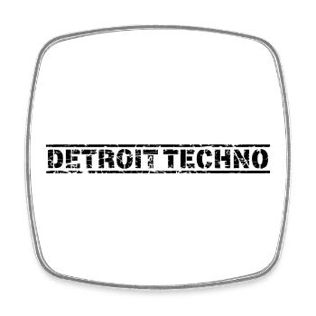 Detroit Techno - Viereckiger Kühlschrankmagnet - Weiß - Vorne