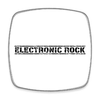 Electronic Rock - Square fridge magnet - white - Front
