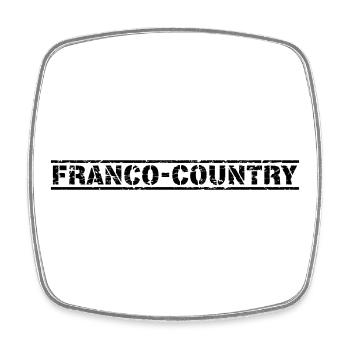 Franco Country - Viereckiger Kühlschrankmagnet - Weiß - Vorne