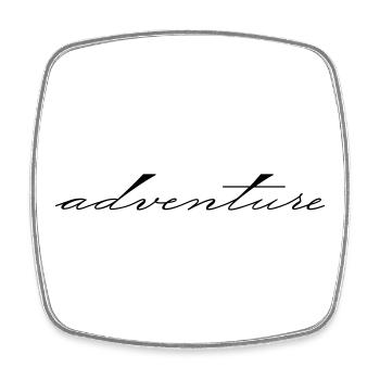 Adventure - Square fridge magnet - white - Front