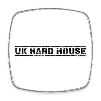 UK Hard House - Viereckiger Kühlschrankmagnet - Weiß - Vorne