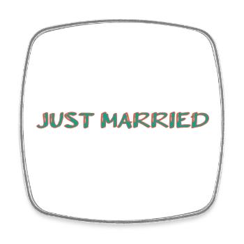 JE T'AIME. SAINT VALENTIN. EVJF. LOVE. I LOVE YOU. - Magnet carré - blanc - Devant