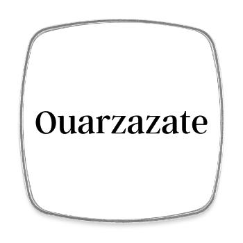Ouarzazate - Magnet carré - blanc - Devant