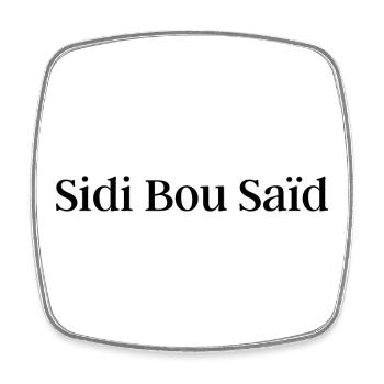Sidi Bou Saïd - Magnet carré - blanc - Devant