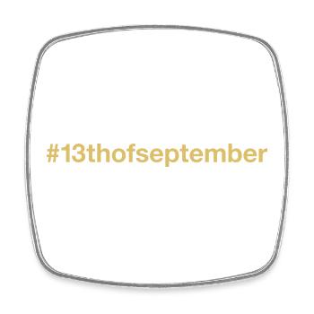 geboren am 13. September Geburtstag birthday - Viereckiger Kühlschrankmagnet - Weiß - Vorne
