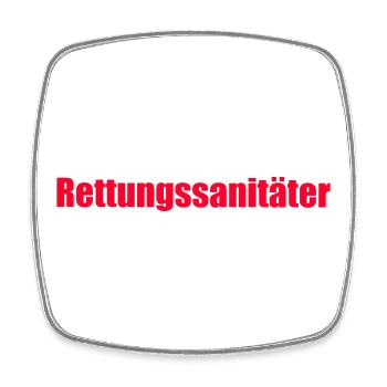 Rettungssanitäter Schriftzug Rot RS RettSan San - Viereckiger Kühlschrankmagnet - Weiß - Vorne
