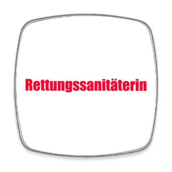 Rettungssanitäterin Schriftzug - Viereckiger Kühlschrankmagnet - Weiß - Vorne