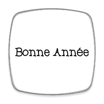 BONNE ANNEE. NOËL. ANNEE. ANNIVERSAIRE. RETRAITE. - Magnet carré - blanc - Devant