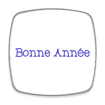 BONNE ANNEE. SAINT SYLVESTRE. NOUVELLE ANNÉE - Magnet carré - blanc - Devant