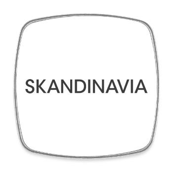 skandinavia Logo Norden Symbol Schweden Norwegen - Viereckiger Kühlschrankmagnet - Weiß - Vorne