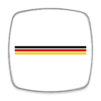 Deutschland Sport - Viereckiger Kühlschrankmagnet - Weiß - Vorne