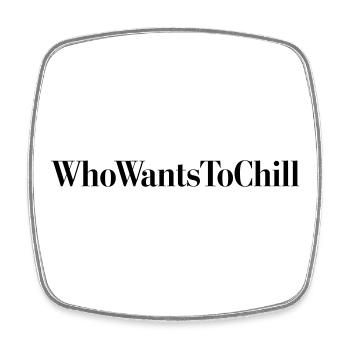 Who wants to chill - Viereckiger Kühlschrankmagnet - Weiß - Vorne