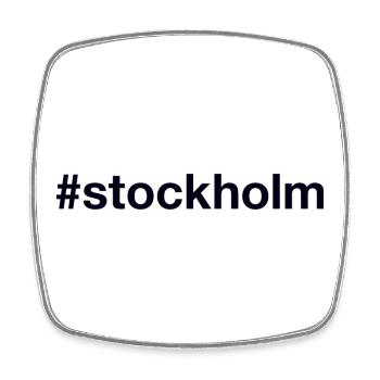 STOCKHOLM Sweden Sverige Schweden - Square fridge magnet - white - Front