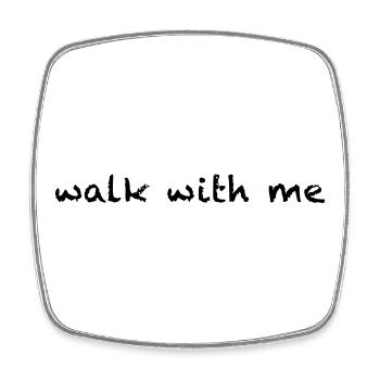 walk with me - Viereckiger Kühlschrankmagnet - Weiß - Vorne