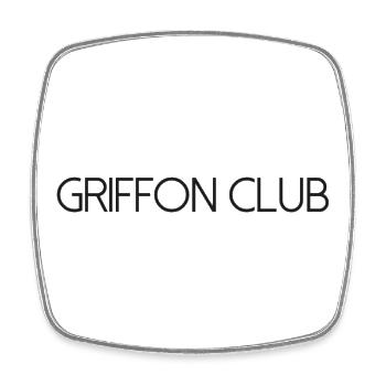Schwarzes Greif-Clublogo - Viereckiger Kühlschrankmagnet - Weiß - Vorne