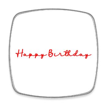 JAHRESTAG. ALLES GUTE ZUM GEBURTSTAG. ALLES GUTE ZUM GEBURTSTAG. - Viereckiger Kühlschrankmagnet - Weiß - Vorne
